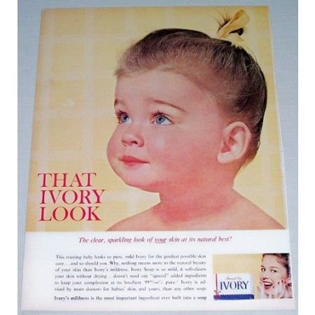 1962 Personal Size Ivory Soap Color Print Ad - That Ivory Look