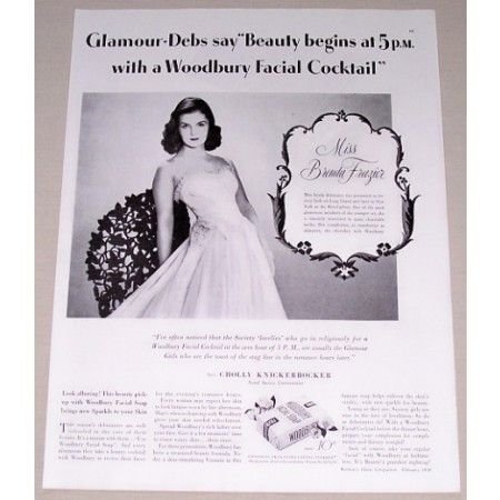 1939 Woodbury Facial Soap Vintage Print Ad Miss Brenda Frazier