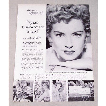 1953 Lux Soap Vintage Print Ad Celebrity Deborah Kerr