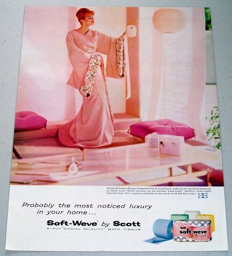 1958 Scot Soft-Weve Bath Tissue Color Print Ad