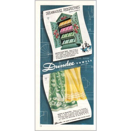 1945 Dundee Towels Color Print Ad - Dreamhouse Perspectives