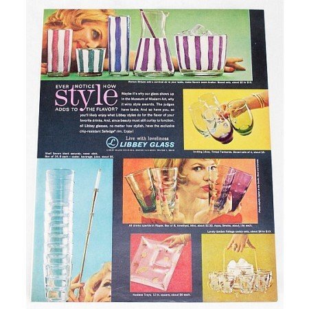 1962 Libbey Glasses Color Print Ad