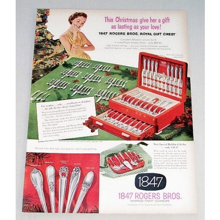 1952 Color Print Ad for 1847 Rogers Bros Silverplate Flatware Chest