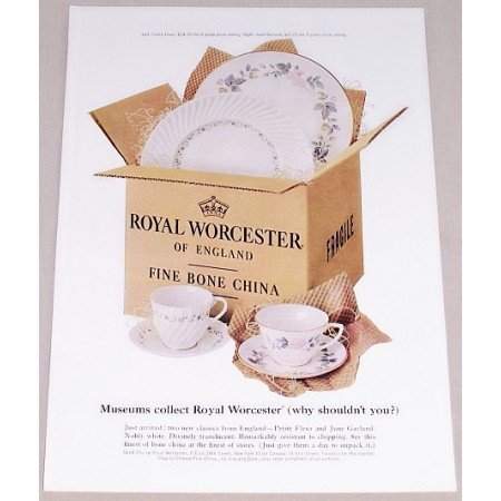 1962 Royal Worcester Fine Bone China Color Print Ad