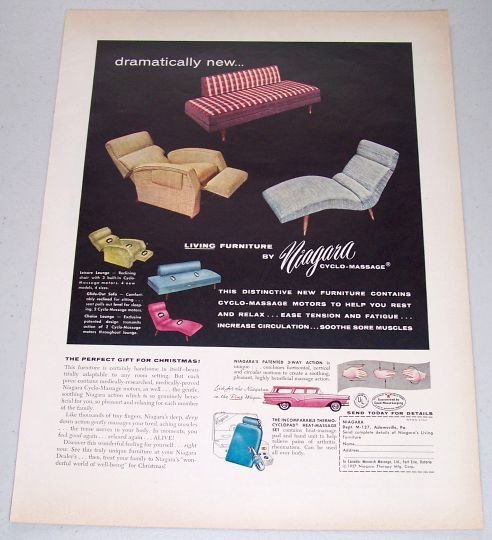 1957 Niagara Living Furniture Color Print Ad