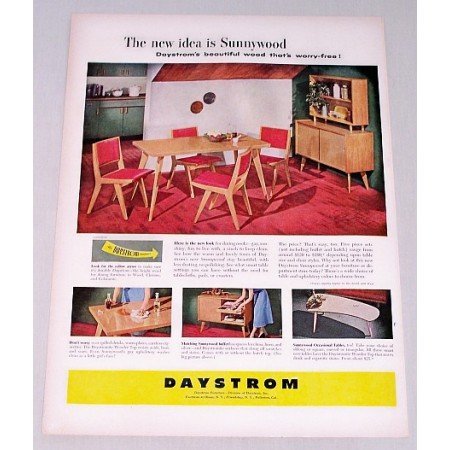 1958 Daystrom Furniture Color Print Ad Sunnywood
