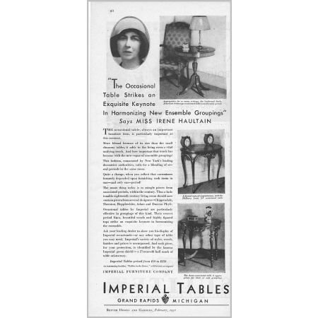 1931 Imperial Furniture Company Imperial Tables Vintage Print Ad