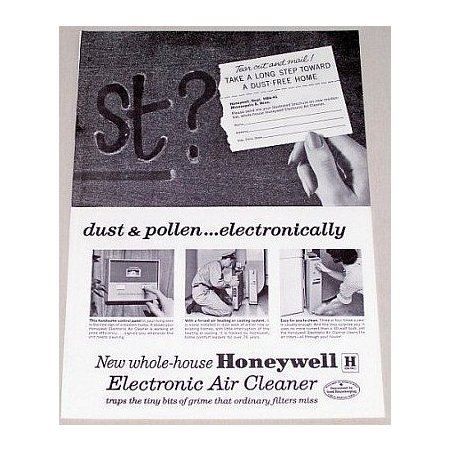 1962 Honeywell Electronic Air Cleaner Vintage Print Ad