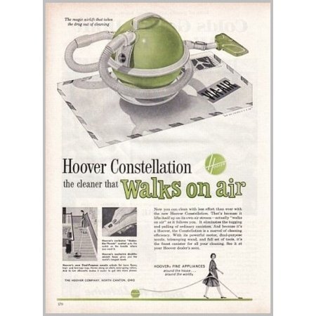 1960 Hoover Constellation Vacuum Cleaner Color Print Ad