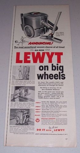 1955 Lewyt Model 77 Vacuum Cleaner Vintage Print Ad