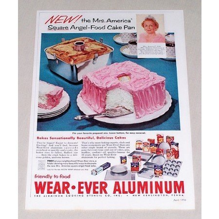 1956 Wear Ever Aluminum Cookware Color Print Ad Mrs. America