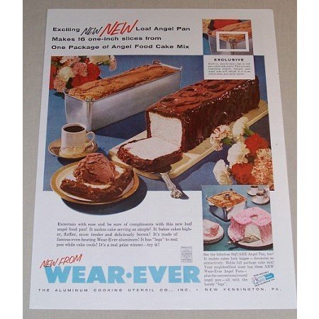1957 Wear Ever Loaf Angel Aluminum Pan Color Print Ad