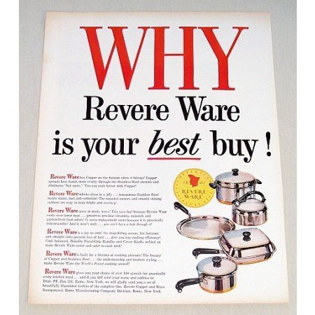 1956 Revere Ware Cookware Color Print Ad - Best Buy