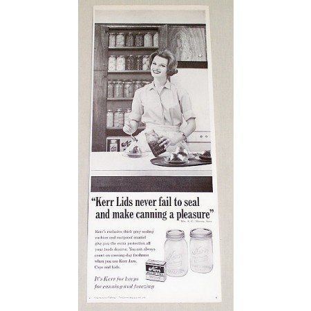 1962 Kerr Mason Lids Vintage Print Ad - Never Fail To Seal