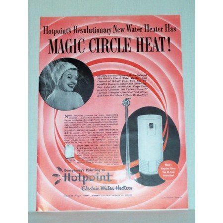 1948 Hotpoint Electric Water Heaters Color Print Ad