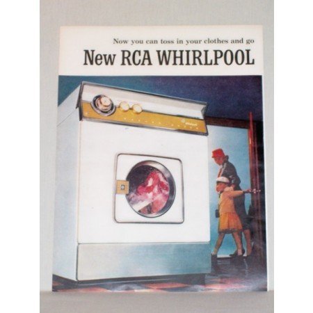 1957 RCA Whirlpool Washer Dryer 2 Page Color Print Ad
