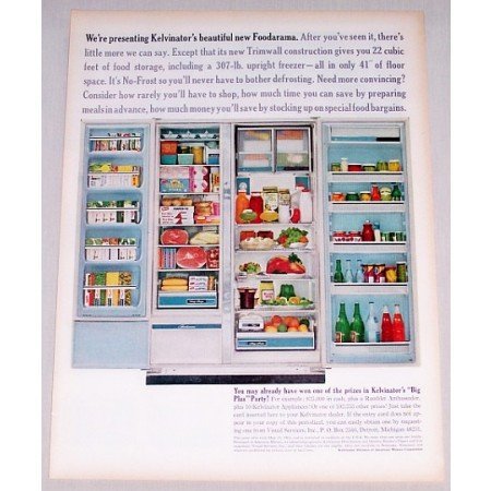 1965 Kelvinator Foodarama Refrigerator Color Print Ad