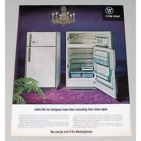 1964 Westinghouse Refrigerator Color Print Ad