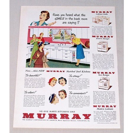 1950 Murray Matched Steel Kitchens Color Print Ad