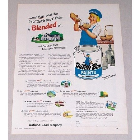 1949 Dutch Boy Warm Gray Paints Color Print Ad