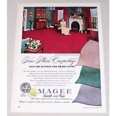 1948 Magee Embassy Carpets Rugs Color Print Ad