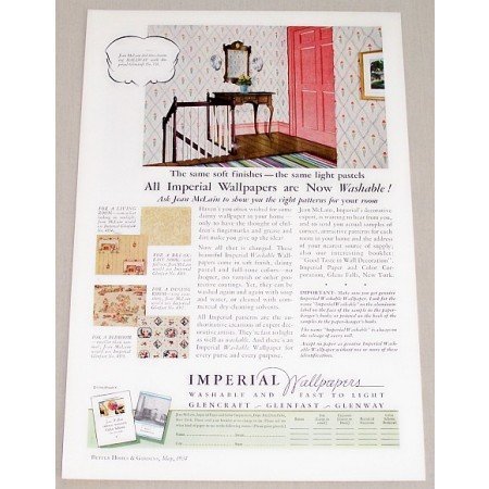1934 Imperial Wallpapers Color Print Ad