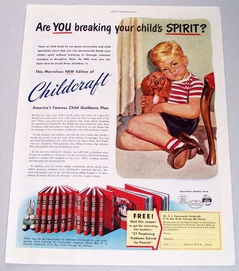 1950 Childcraft Child Guidance Book Plan Color Print Art Ad