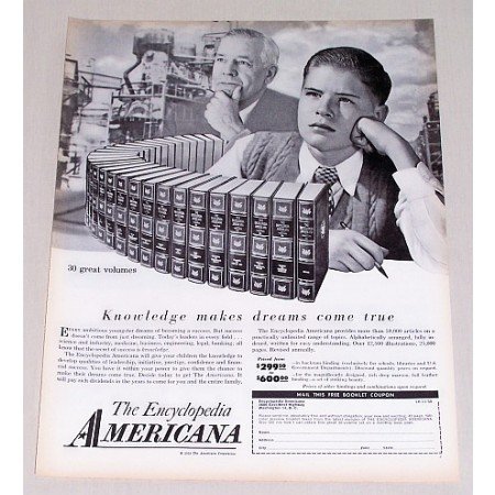1958 Encyclopedia Americana Vintage Print Ad