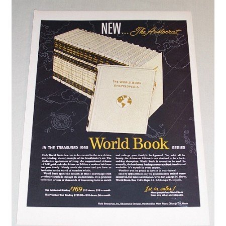1955 Aristocrat World Book Encyclopedia Series Color Print Ad