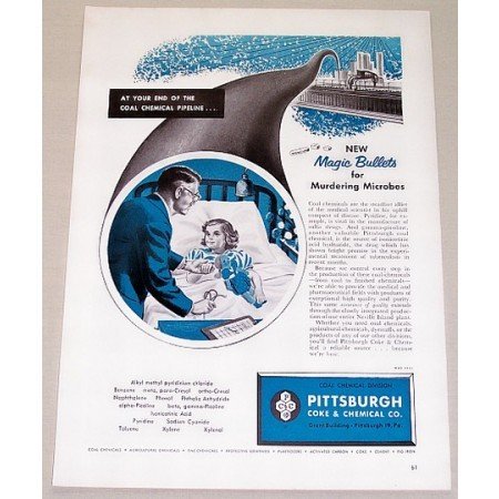 1953 Pittsburgh Coke Chemical Co.Coal Chemicals Vintage Print Ad