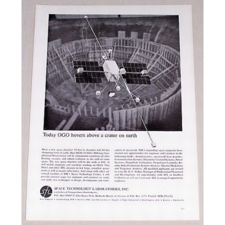 1962 Space Technology Laboratories NASA OGO Vintage Print Ad