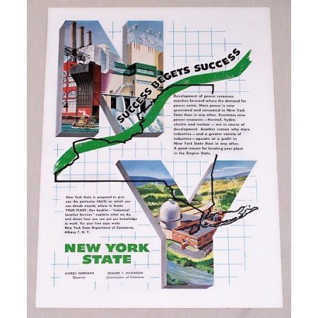 1955 New York State Color Industrial Recruitment Color Print Ad