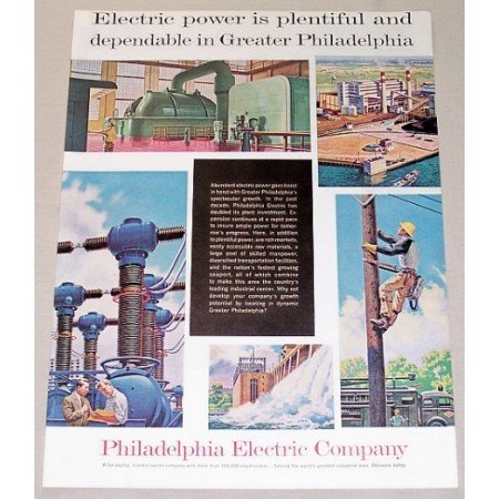 1961 Philidelphia Electric Company Color Print Ad