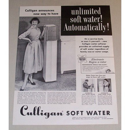 1957 Culligan Water Softener Vintage Print Ad
