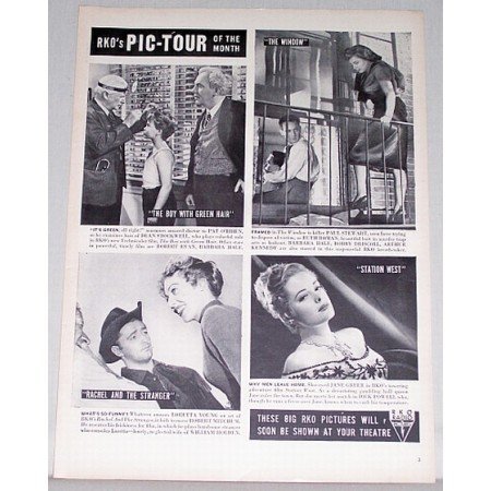 1948 RKO Pic-Tour Of The Month Vintage Ad Celebrity R Mitchum