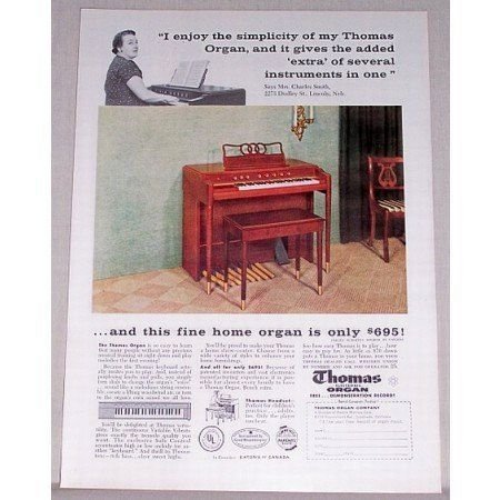 1957 Thomas Electric Organ Color Print Ad