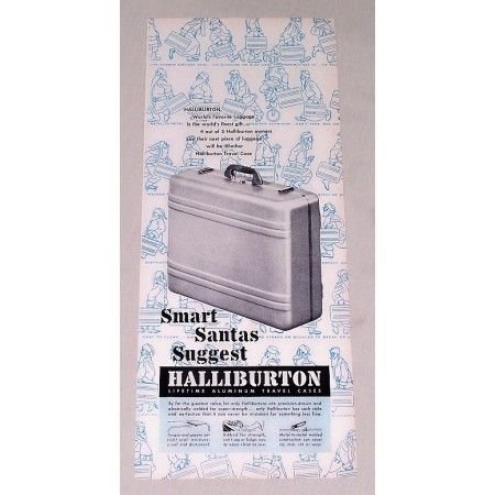 1947 Halliburton Aluminum Travel Case Vintage Print Ad