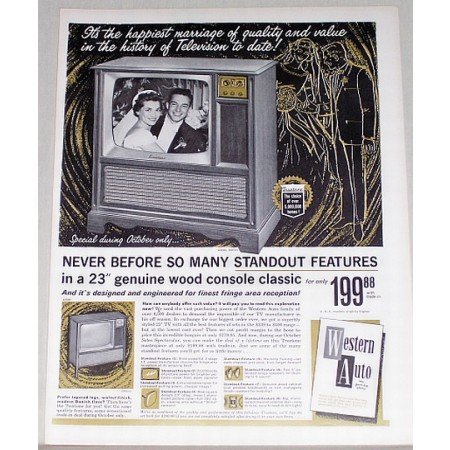 1961 Western Auto Truetone Model 2DC1210 TV Color Print Ad