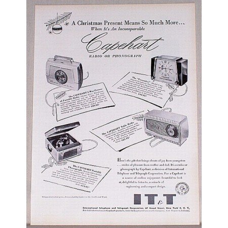 1954 IT&T Capehart Radio Phonograph Vintage Print Ad