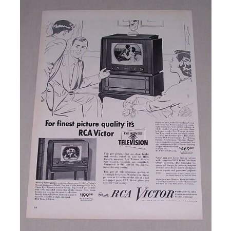 1949 RCA Victor 16 Television Model # 9-TC-275 Vintage Print Ad