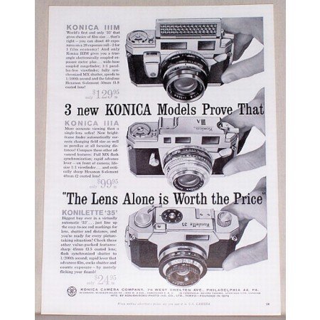 1959 Konica Cameras Vintage Print Ad - Models That Prove