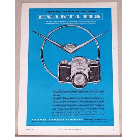 1957 Exakta IIa Camera Color Print Ad