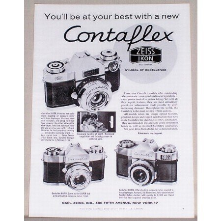 1959 Zeiss Ikon Contaflex Camera Vintage Print Ad - Be At Your Best