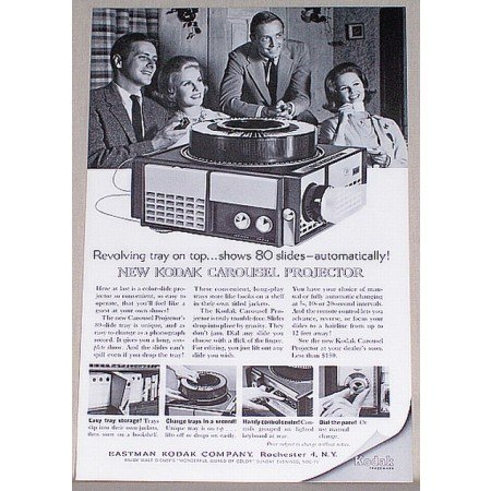 1961 Eastman Kodak Carousel Slide Projector Vintage Print Ad