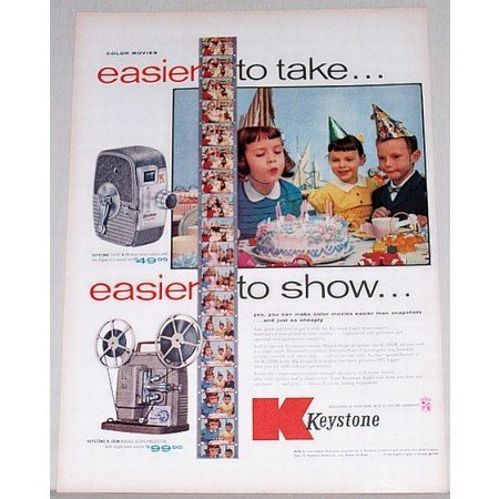 1955 Keystone K29 Camera K100M Projector Color Print Ad