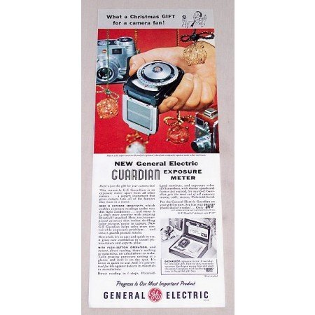 1956 General Electric Guardian Exposure Meter Color Print Ad