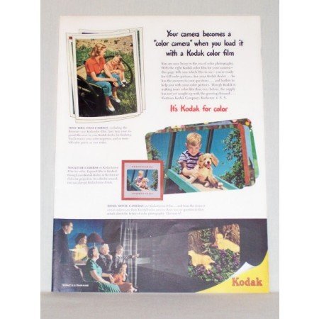 1948 Kodak Color Film Color Print Ad - Kodak For Color