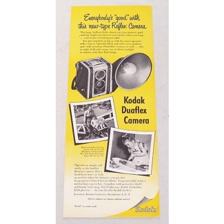 1948 Kodak Duaflex Camera Color Print Ad - Everybody's Good