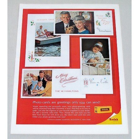 1961 Kodak Kodacolor Film Color Christmas Print Ad
