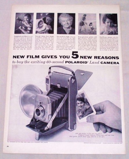 1955 Poloroid Land Camera Vintage Print Ad